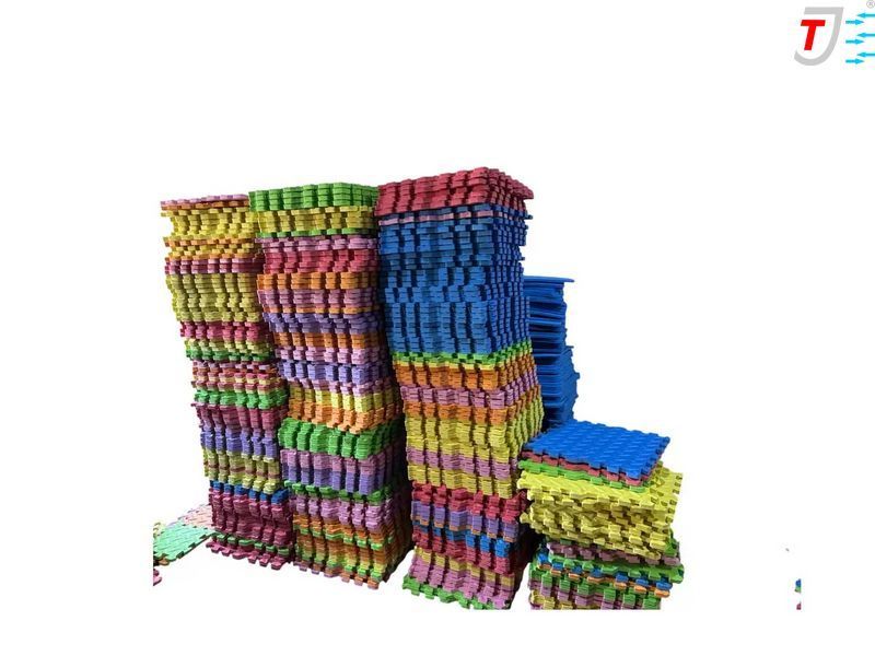 Дитячий килимок-пазл EVA 13,5&times;13,5 см, 8&ndash;10 мм, набір 12 шт., м'яка підлога &laquo;Веселка&raquo;, розвивальний, ігровий, у дитячу кімнату TERMOIZOL&reg; 526 фото