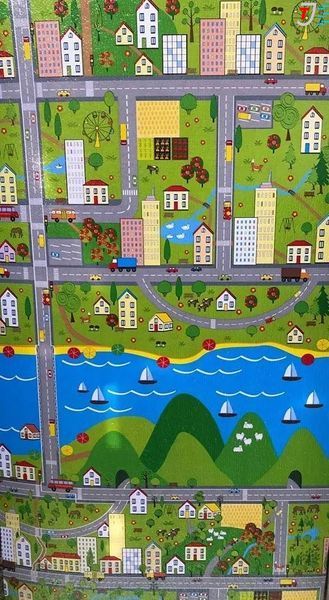 Дитячий ігровий термокилимок 120&times;250 см, 8 мм &laquo;Паркове місто&raquo;. Килимок для повзання, розвивальний та для ігор. TERMOIZOL&reg; 76 фото
