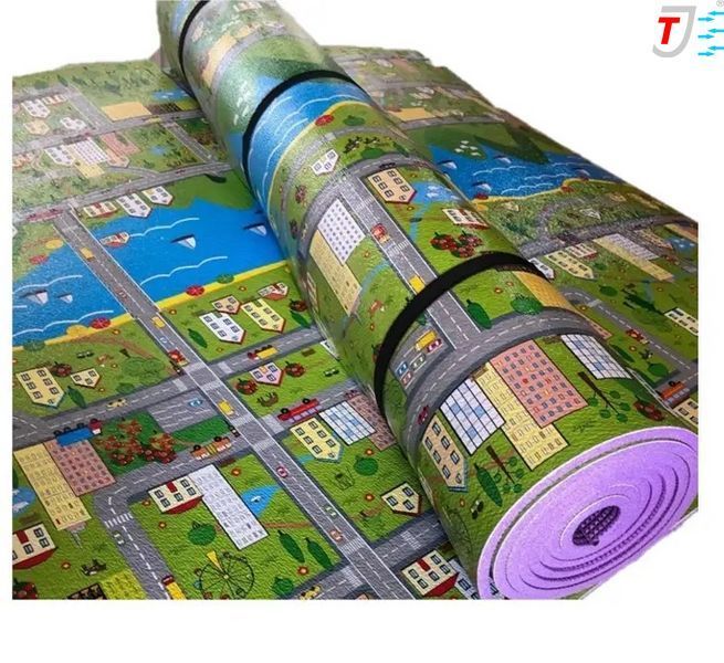 Дитячий складаний ігровий термокилимок 120&times;150 см, 10 мм &laquo;Паркове місто&raquo;. Килимок для повзання, розвивальний та для ігор. TERMOIZOL&reg; 472 фото