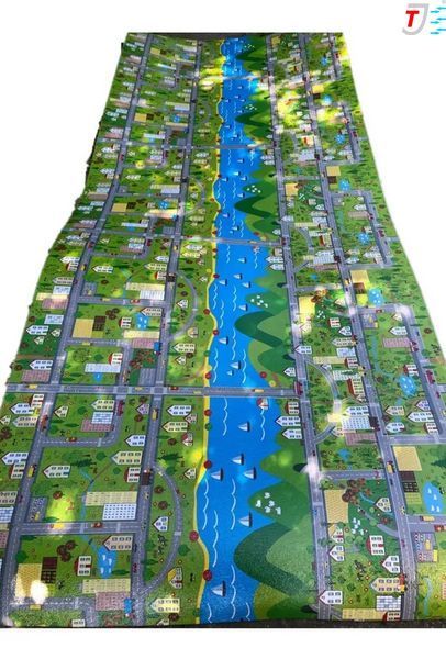Дитячий складаний ігровий термокилимок 120&times;320 см, 10 мм &laquo;Паркове місто&raquo;. Килимок для повзання, розвивальний та для ігор. TERMOIZOL&reg; 471 фото